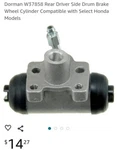 2 Sides Dorman W37858 And W37859 Drum Brake Wheel Cylinders Honda Acura. Fixed Price $17.99.