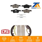 Front Rear Ceramic Brake Pads And Drum Shoes Kit Ford Escape Mercury Mariner. Fixed Price $73.50.