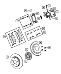 Genuine Mopar Disc Brake Caliper Adapter 68509720AA. Fixed Price $107.69.