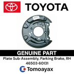 4650360131 Toyota / Lexus Right Parking Brake Backing Plate Rh Oem Genuine. Fixed Price $197.12.