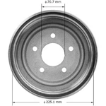 Bendix PDR0448 Brake Drum Cast Iron, 8.86 Inch Diameter, 5 Lug Holes. Fixed Price $65.55.