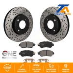 Front Coated Drill Slot Disc Brake Rotors Ceramic Pad Kit For Nissan Kicks Versa. Fixed Price $106.60.