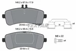 Textar 2516301 Brake Pad Set, Disc For Mercedes-benz. Fixed Price $157.29.