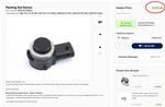 Oem Genuine Volkswagen Vw Audi New Parking Sensor 5Q0919275BGRU 5Q0-919-275-B-GR. Fixed Price $59.99.