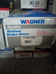 New Wagner PAB704R Thermoquiet Riveted Shoe Set For Rear Drum. Fixed Price $37.76.