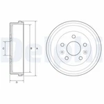Delphi BF597 Brake Drum For Dacia, Renault. Fixed Price $78.76.