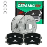Rear Drill/slot Rotors + Ceramic Copper Free Brake Pads For Dodge/jeep 2011-2022. Fixed Price $182.80.