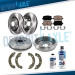Front Rotors Rear Drums + Brake Pads & Shoes For 2003 2004 - 2008 Toyota Corolla. Fixed Price $139.43.