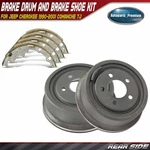 Rear Brake Drums + Ceramic Shoes For Jeep Cherokee 1990-2001 Comanche Tj. Fixed Price $127.29.