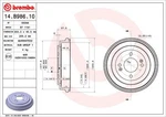Brembo 14.B986.10 Brake Drum For Hyundai,kia. Fixed Price $82.81.
