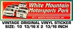 White Mountain Motorsports Park - Vintage Original Vinyl Decal Sticker Nascar. Fixed Price $10.15.