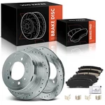 Rear Drilled Brake Rotors + Pads For Lexus LX470 Toyota Land Cruiser 98-07. Fixed Price $121.39.