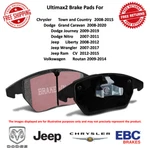 Ebc ULTIMAX2 Brake Pad Oem Replacement Front For 08-19 Journey / 07-19 Wrangler. Fixed Price $85.47.