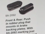 1965-68 Mustang Brake Adjust Plugs Covers Kit Of 4 $9.95 W/ship 8A2092. Fixed Price $9.95.