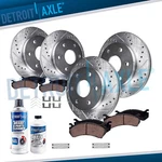 Front Rear Drilled Rotors Ceramic Brake Pads Set For 2008 - 2010 Nissan Armada. Fixed Price $260.46.
