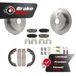 Rear Disc Rotors Semi-metallic Pads Parking Brake Shoes & Hardware Kit For 3.6L. Fixed Price $139.08.