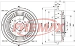 Brake Drum Fremax BD-0511. Fixed Price $60.29.