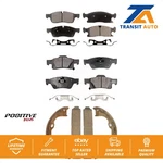 Front Rear Semi-metallic Brake Pads & Parking Shoe Kit For Dodge Durango Jeep Wk. Fixed Price $97.74.