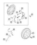 Genuine Mopar Brake Shoe Hold Down Spring Kit 68094317AA. Fixed Price $38.98.