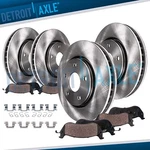 8PC Front Rear Brake Rotors Ceramic Pads For 2016 2017 Infiniti QX50 Nissan Z. Fixed Price $182.69.