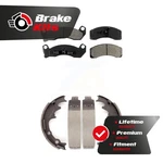 Front Rear Semi-metallic Brake Pads And Drum Shoe Kit 1987-1993 Ford Mustang. Fixed Price $50.34.