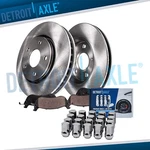 Front Disc Rotors Brake Pads And 20PC Wheel Lugnuts For 2007-2009 Dodge Durango. Fixed Price $153.52.