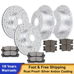 Front And Rear Drilled Rotor Brake Pads For 2006 2007 2008 2009-2018 Toyota RAV4. Fixed Price $130.09.