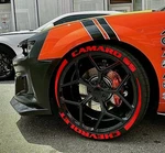 Lettering Chevrolet Camaro Ss Sticker Set For 4 Tires Decal -1.25'' Red. Fixed Price $79.99.