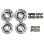 Akebono Euro Front & Rear Brake Kit Disc Rotors Pads For Mercedes R230 SL55 Amg. Fixed Price $588.95.