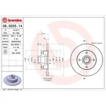 Brembo Solid Brake Discs Pair - Rear Axle 08.5005.14 Oe Equivalent. Fixed Price $95.21.