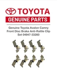 Genuine Toyota Avalon Camry Front Disc Brake Anti-rattle Clip Set 04947-33260. Fixed Price $33.94.