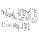 Ford Mustang 2015-2020 8C2Z2041A Rear Parking Brake Adjuster. Fixed Price $46.25.