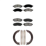 Front Brake Pads Rear Parking Shoes Kit For Gmc Acadia 2007-2017 OE9T. Fixed Price $79.56.