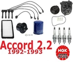 Tune Up Kit Air Fuel Filters Cap Rotor Spark Plugs Wires For Honda Accord 2.2L. Fixed Price $112.95.