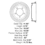 For Jeep CJ7 1978-1986 Id Select Rear Brake Drum. Fixed Price $46.32.