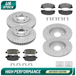Front Rear Drilled Disc Rotors + Brake Pads For 2011 2012 2013 Chevrolet Impala. Fixed Price $157.38.