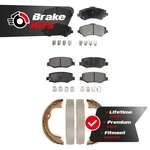 Front Rear Semi-metallic Brake Pads Parking Shoe Kit For 2007-2017 Jeep Wrangler. Fixed Price $88.68.