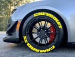 1.00" Lettering Fit Chevrolet Camaro Ss Stickers 16"-22" 4 X Tires Yellow. Fixed Price $75.19.