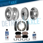 Front Drilled Brakes Rotors Pads Rear Drums Shoes For 2003-2008 Toyota Corolla. Fixed Price $142.46.