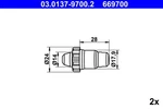 03.0137-9700.2 Ate Accessory Set, Parking Brake Shoes For Audi, Bmw, Citro N, Fiat. Fixed Price $9.94.