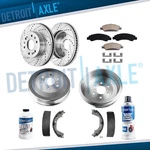 Front Drilled Rotors Pads Rear Drums Shoes For 2009 - 2013 Silverado Sierra 1500. Fixed Price $336.94.