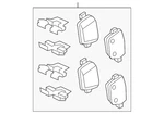 Genuine Jaguar Rear Pads T2R61945. Fixed Price $113.23.