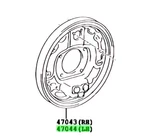 Oem Plate Sub-assy, Brake Backing, Rear Lh Toyota Tacoma GRN225L 47044-04030. Fixed Price $175.11.