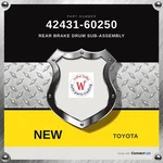 Genuine Toyota Rear Brake Drum Sub-assembly 42431-60250. Fixed Price $270.00.