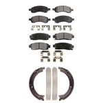 Front Brake Pads Rear Parking Shoes Kit For Gmc Acadia 2007-2017 Oeup. Fixed Price $85.69.