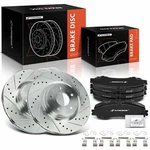 A-premium Front Drilled Brake Rotor & Ceramic Pad For Infiniti Q50 2014-18. Fixed Price $169.28.