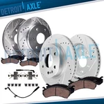 8PC Front Rear Drilled Rotors Brake Pads Kit For Silverado Sierra 1500 Yukon Xl. Fixed Price $261.00.
