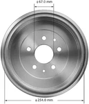 Bendix PDR0335 Brake Drum For 72-88 Toyota Hi-lux Pickup. Fixed Price $93.99.