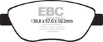 Ebc Brakes DP32212C Redstuff Ceramic Low Dust Pads For 14-18 500. Fixed Price $139.69.