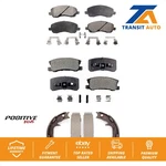 Front Rear Semi-metallic Brake Pads Parking Shoe Kit For Jeep Mitsubishi Patriot. Fixed Price $74.70.
